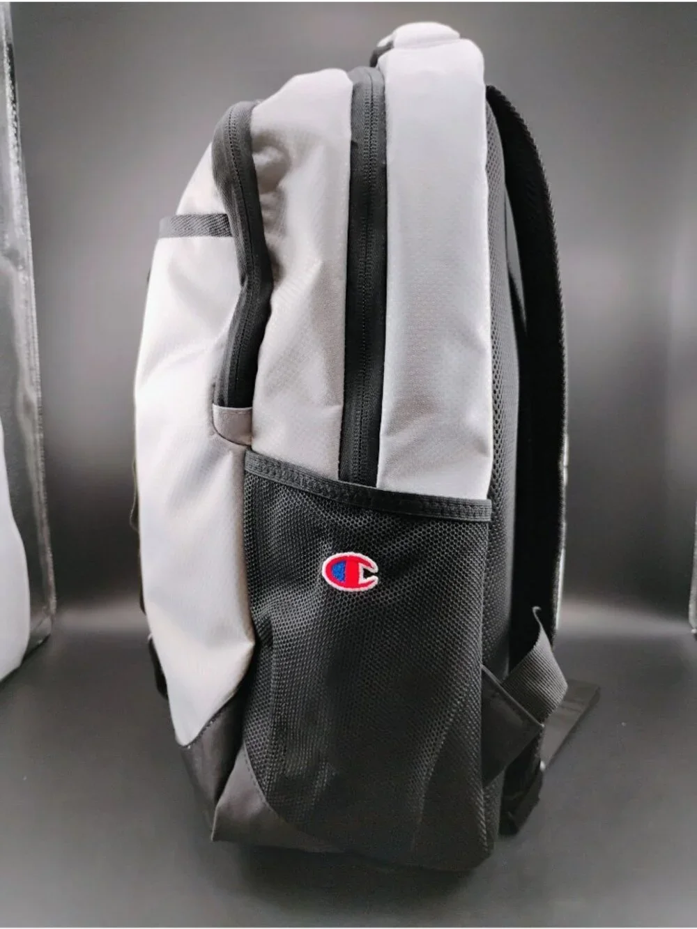 Champion Laptop Backpack Gray & Black Durable Design Multiple Compartments Padde